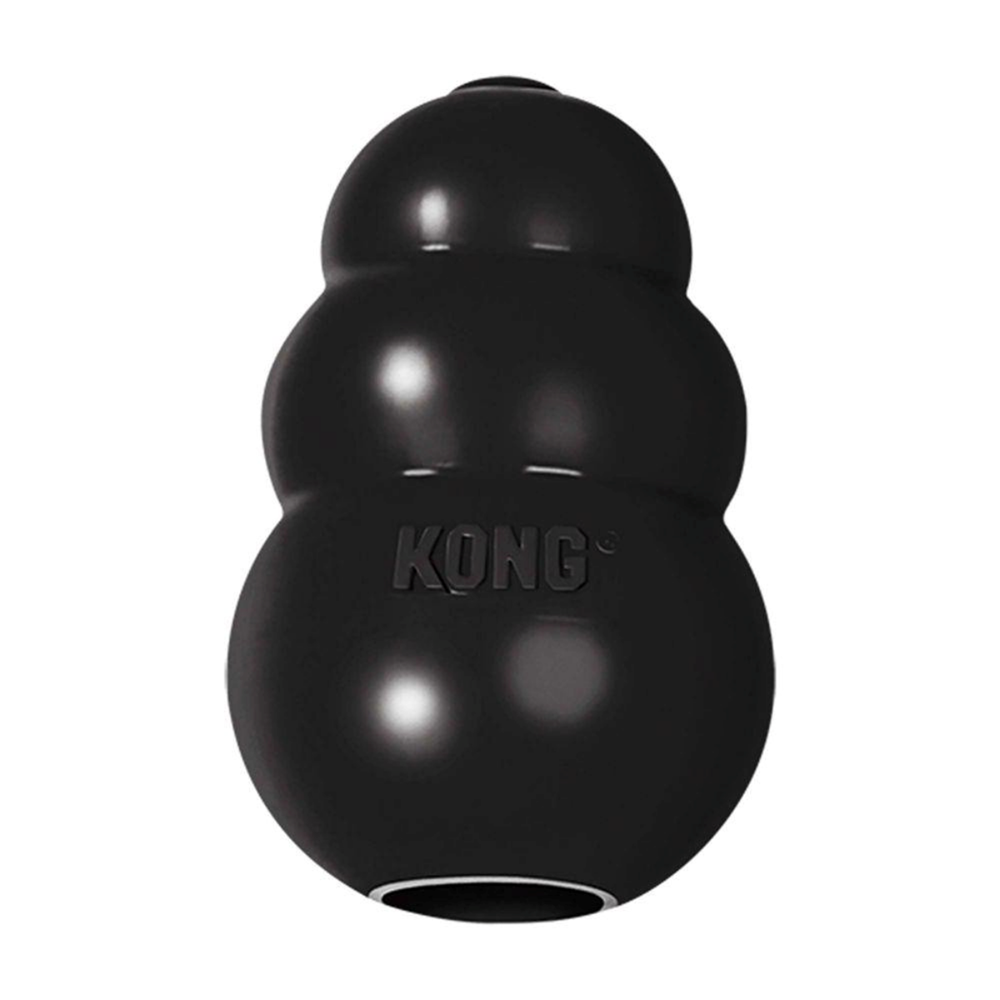 KONG Extreme Dog Toy - ultra durable black rubber chew toy for power chewers