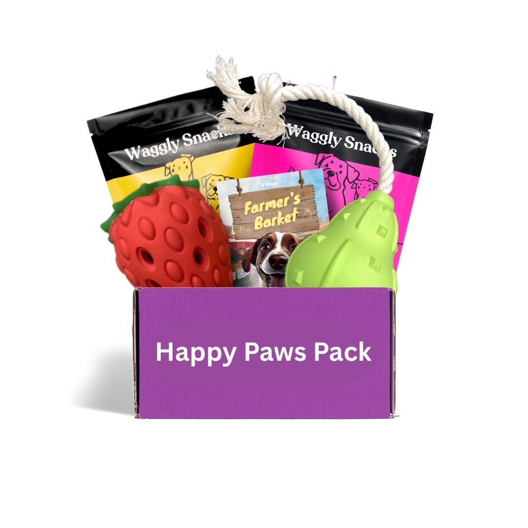 Australian puppy subscription - farmers market themed safe toys for puppies under 12 months