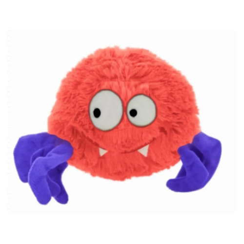 Waggly 2-in-1 Spiky Spider Ball Dog Toy - soft outer layer with spiky squeaker ball