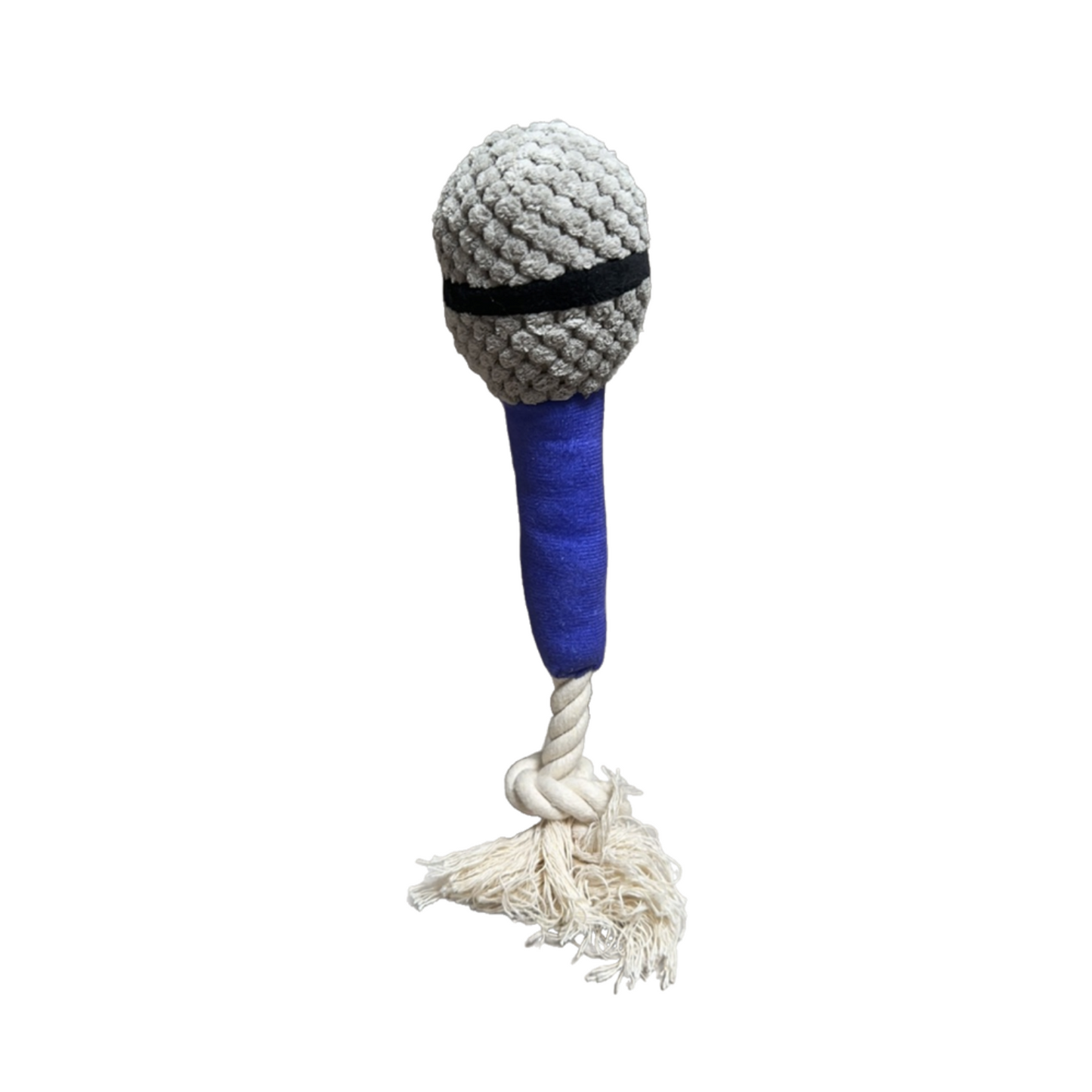 Waggly Bark-o-phone Plush Dog Toy - microphone rope squeaker toy