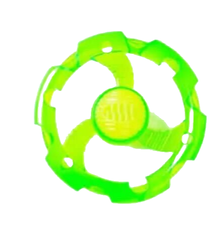 Waggly Glow Activity Disk Dog Toy - rubber squeaker treat dispenser
