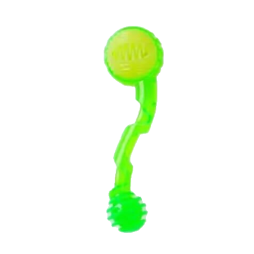 Waggly Glow Activity Stick Dog Toy - glow-in-the-dark rubber stick with squeaker