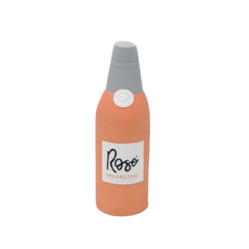 ZippyPaws Latex Happy Hour Crusherz Rosé Dog Toy - latex squeaker wine toy