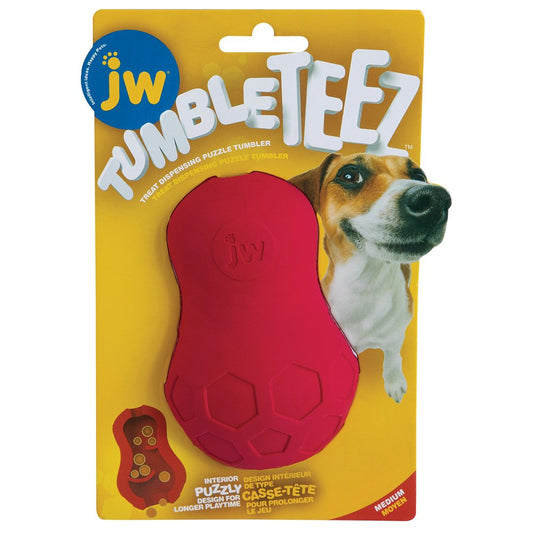 JW Tumble Teez Dog Treat Puzzler Toy - Medium Red
