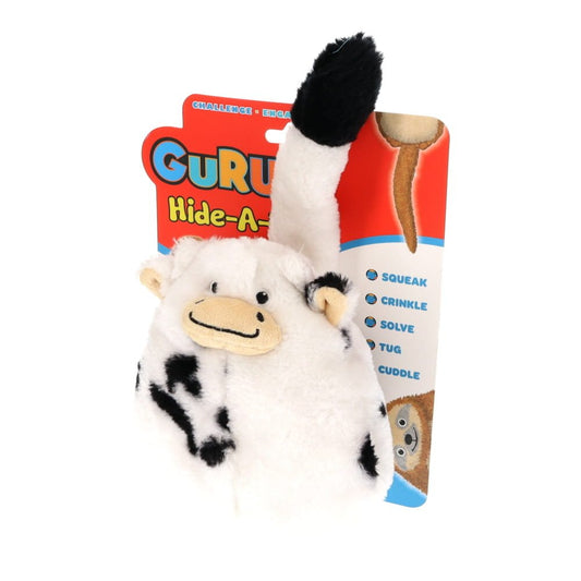 GURU HIDE-A-TAIL Cow Dog Toy - Medium