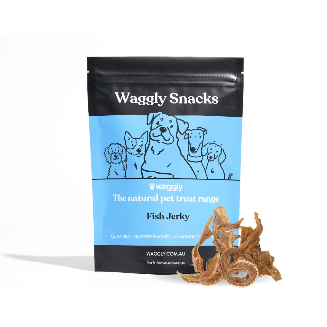 Waggly Snacks Fish Jerky - Australian Dog Treats – Happy Paws Pack
