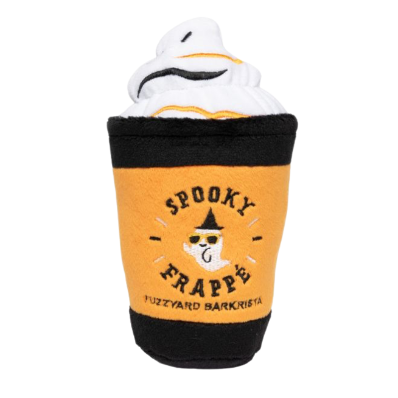 FuzzYard Spooky Frappe Plush Squeaker Dog Toy - Halloween coffee toy
