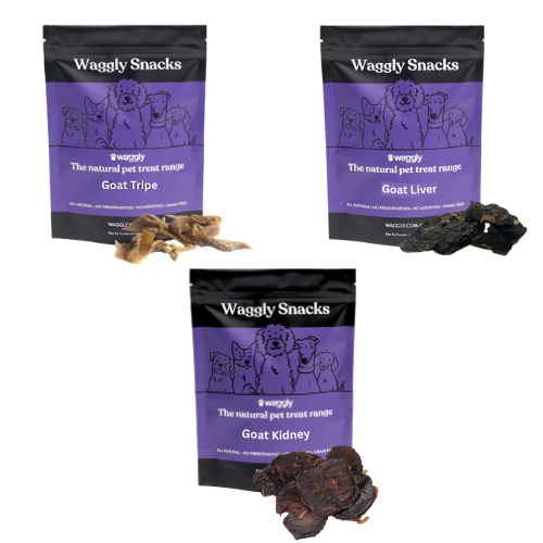 Waggly Snacks Got To Have Goat Bundle - goat kidney, liver, and tripe treats