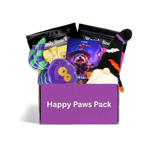Happy Paws Hounds of Howl-o-Ween Box - Halloween gift with plush toys and treats
