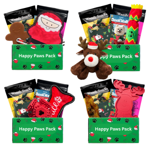 Happy Paws Ultimate Howl-iday Gift Bundle - 4 Christmas boxes with all toy types
