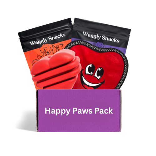 Happy Paws Valentine Puppy Play Box - puppy toy bundle with gentle toys and treats
