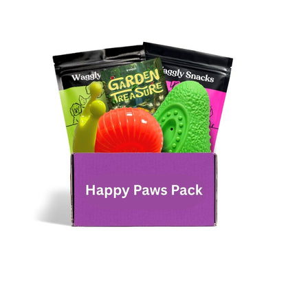Monthly puppy box Australia - garden themed age-appropriate toys and treats