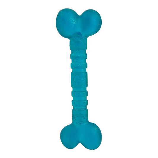 Rosewood Biosafe Puppy Bone Dog Toy - antimicrobial teething chew toy Blue