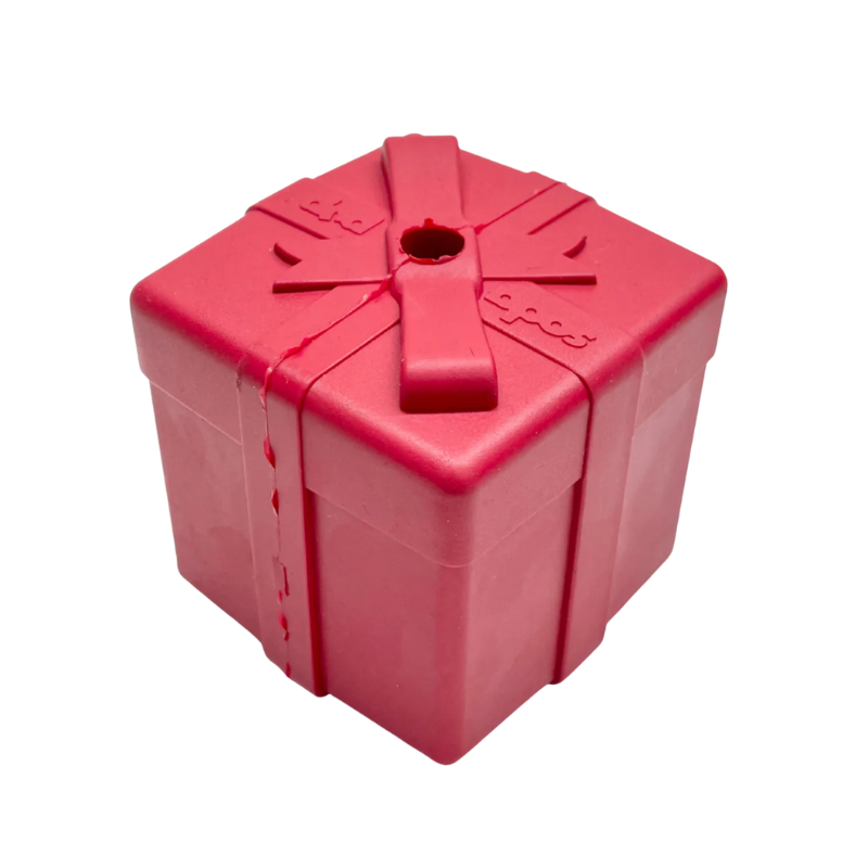SodaPup Giftbox Treat Dispenser Dog Toy - medium power chewer enrichment toy
