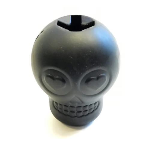 SodaPup Magnum Skull Rubber Dog Toy - durable Halloween treat dispense