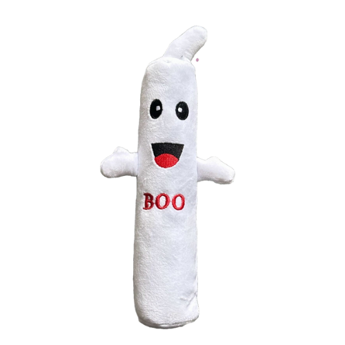 Waggly 2-in-1 Haunted Ghost Chew Stick Dog Toy - soft outer layer with rubber chew stick
