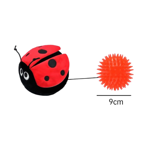 Waggly 2-in-1 Ladybird Surprise Dog Toy - soft outer layer with rubber squeaker
