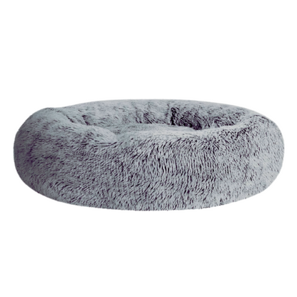 Waggly Calming Dog Bed - Dark Grey soft plush donut bed

