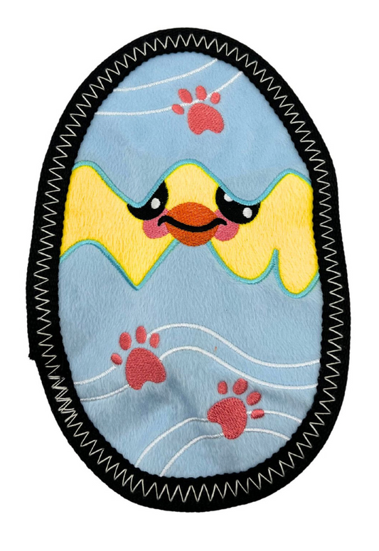 Waggly DuraPlay Egg Dog Toy - soft fabric egg toy with squeaker