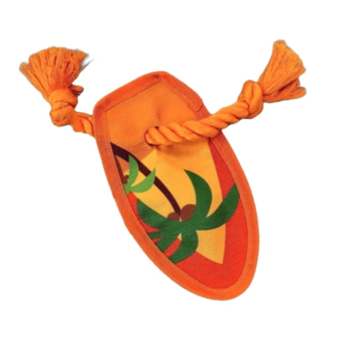 Waggly DuraPlay WaveRider Dog Toy - surfboard squeaky rope toy
