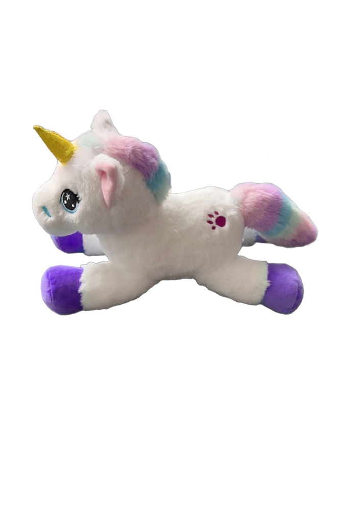 Waggly Enchanted Rainbow Rider Unicorn Plush Dog Toy - magical squeaker toy
