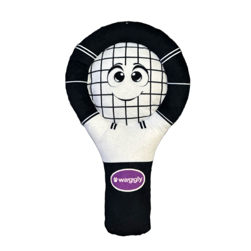 Waggly Game, Set, Woof! Plush Dog Toy - tennis ball squeaker toy
