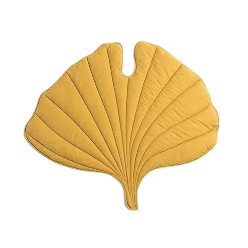 Waggly Leaf Shaped Dog Blanket - cosy pet relaxation mat in neutral tones