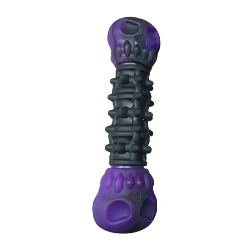 Waggly Nylon Pirate's Treasure Bone Dog Toy - durable dual-texture chew toy