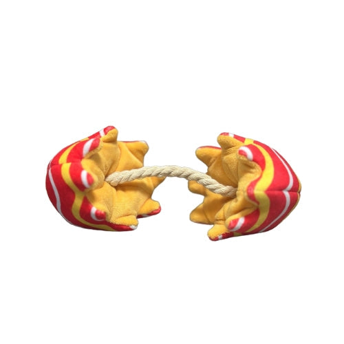 Waggly Plush Cracker Egg Fun Dog Toy - soft plush egg with squeaker