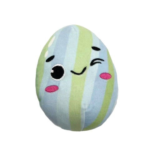 Waggly Plush Dog-gone Egg-citement Dog Toy - soft plush egg with squeaker