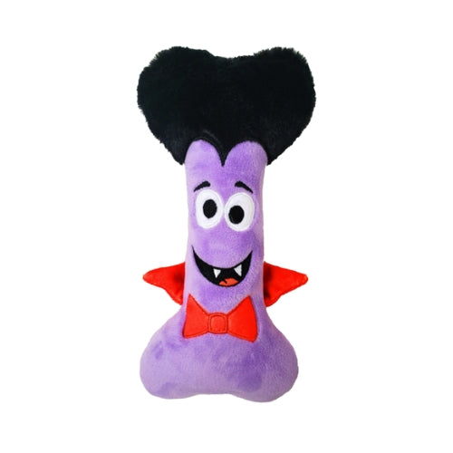 Waggly Plush Dracula Dog Toy - soft Halloween vampire squeaky toy
