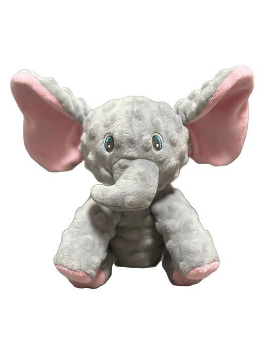 Waggly Plush Elephant Dog Toy - soft cuddly squeaker toy

