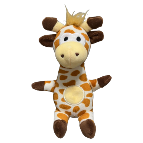 Waggly Plush Giraffe Dog Toy - soft cuddly squeaker toy
