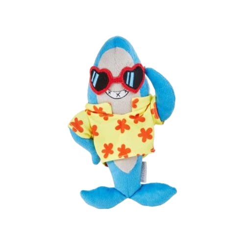 Waggly Plush Jawsome Buddy Dog Toy - soft plush shark with squeaker