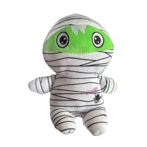 Waggly Plush Wrap-It-Up Mummy Dog Toy - Halloween squeaker toy
