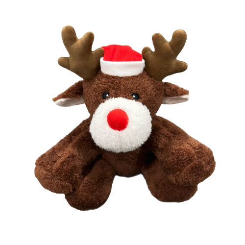 Waggly Ruby the Reindeer Plush Dog Toy - large Christmas squeaker toy
