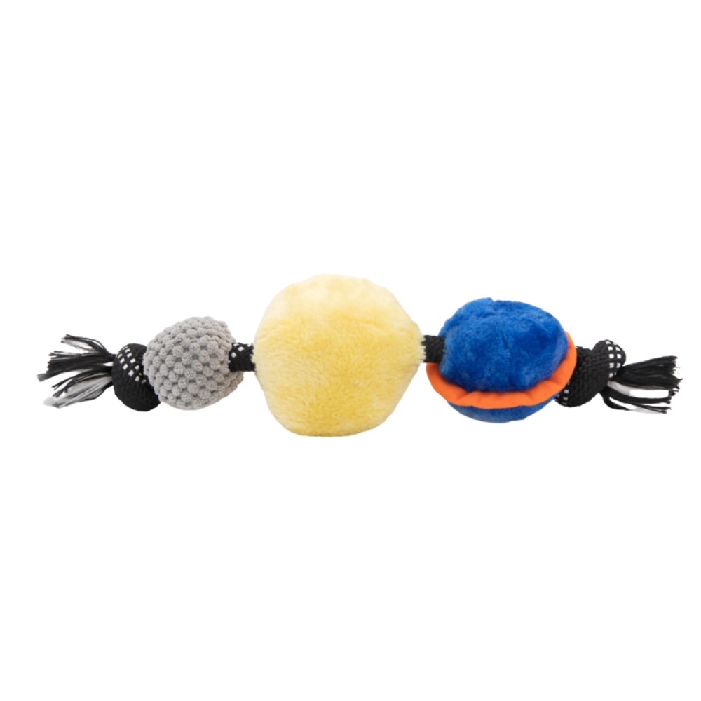 ZippyPaws RopeTugz Solar System Dog Toy - plush planets rope toy with squeakers
