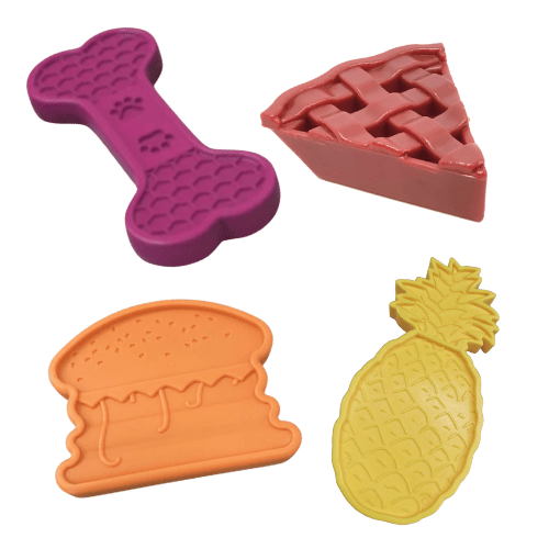 Happy Paws Power Chewer Dog Toy Bundle - Food Fest lick mat toy set
