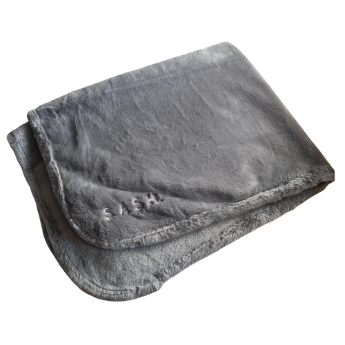 SASH Dog Blanket - Archive Collection grey side