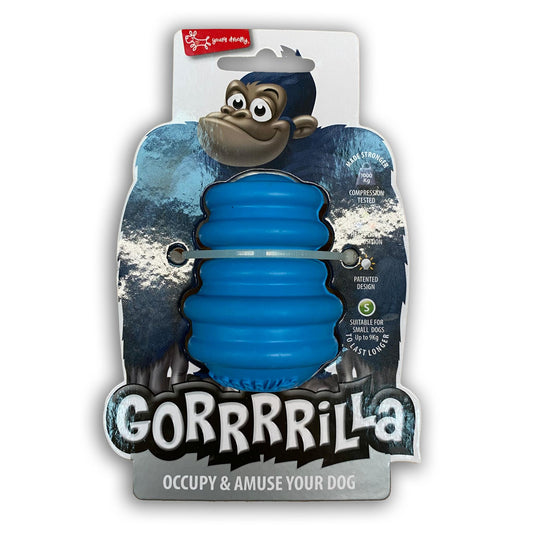 Yours Droolly Gorrrrila Classic Blue Dog Toy